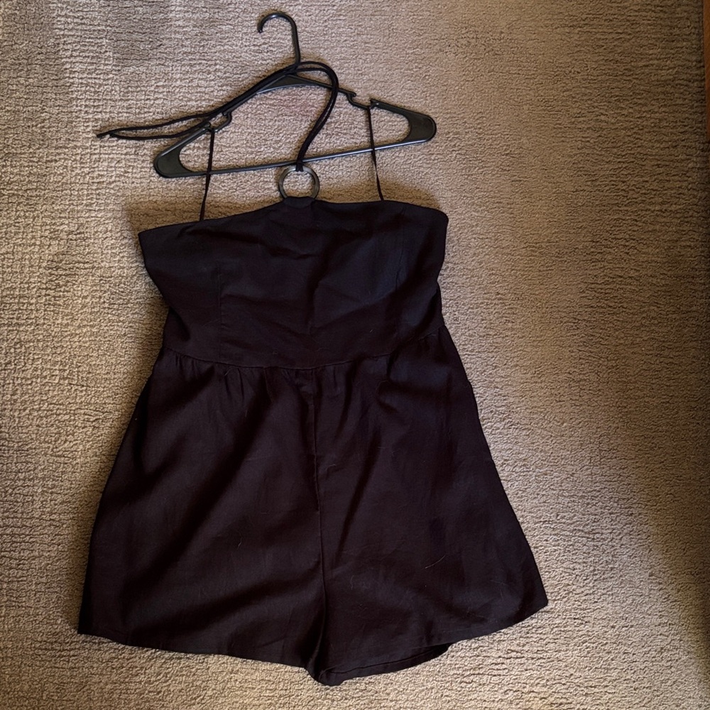 Stylish Black Woman’s  Romper